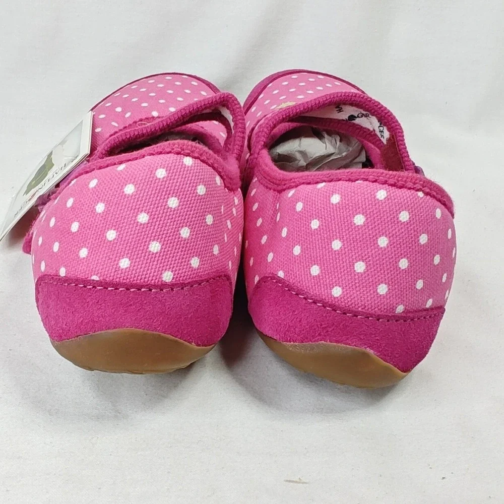 Haflinger Everest Veilchen Slipper House Shoes Pink Polka Dot Mary Jane Size 35